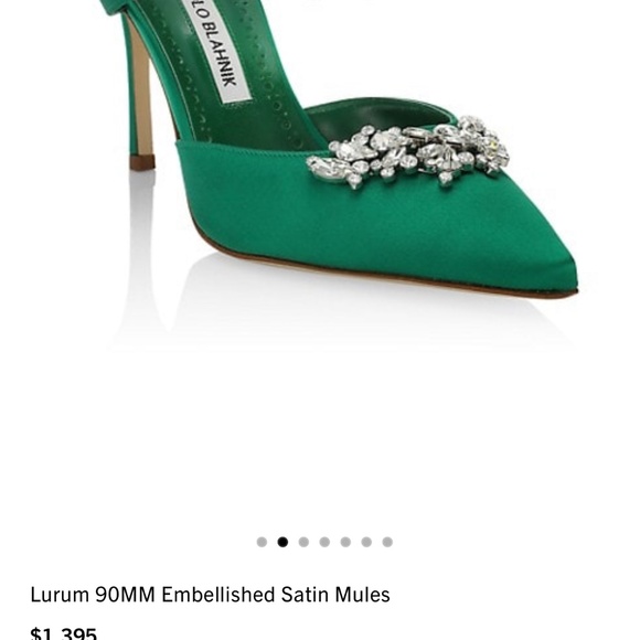 Manolo blahnik lurum green